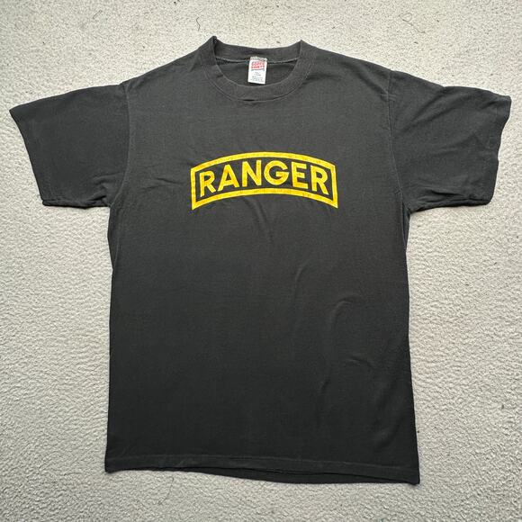 Vintage 80s Soffe Shirts Army Ranger Single Stitch T-Shirt Large Short Sleeve - Picture 1 of 10